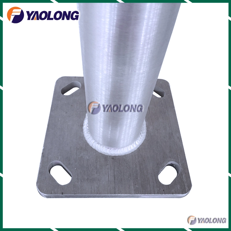 Asta conica in acciaio inox da 10 m 12 m 15 m per montaggio ad angolo