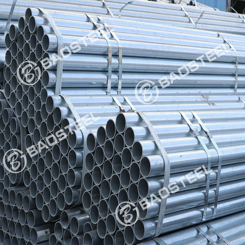 S250GD zincato tubo rotondo 10,3 mm 610 mm od acciaio zincato rotondo Tubo