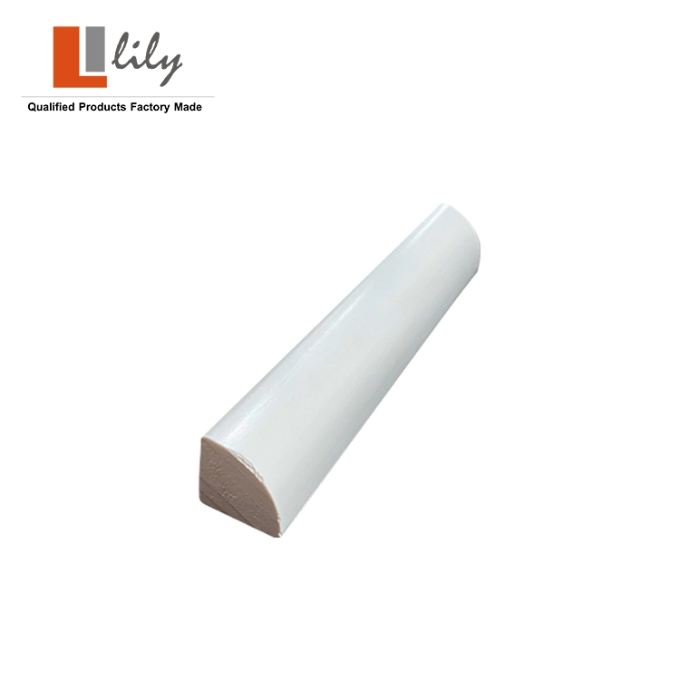 Materiale da costruzione PVC quarto tondo stampaggio profilo di estrusione per esterno Decorazione