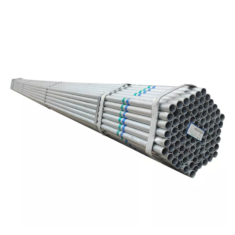 Q235 BS1387 tubo metallico elettrico rotondo in acciaio zincato