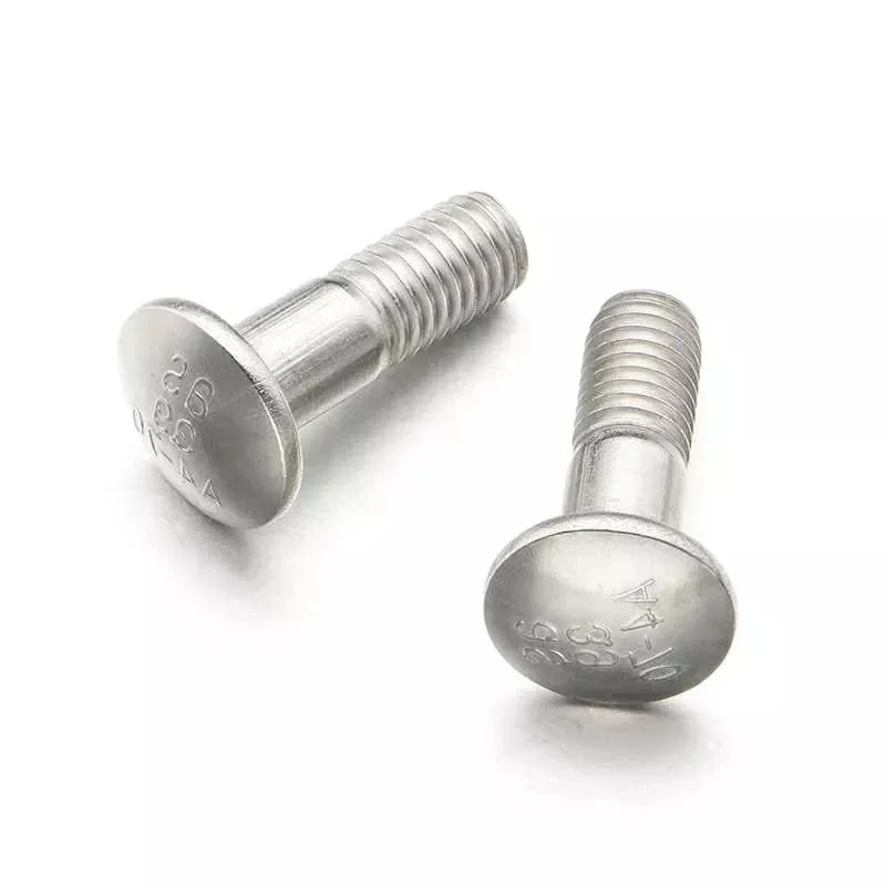 Testa tonda a testa tonda e mezza filettatura A4-70 lucidata in acciaio inox Bullone