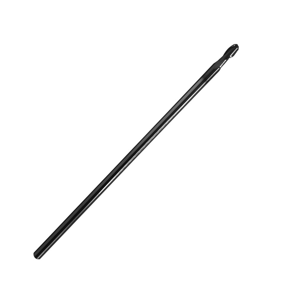 Fresa a punta tonda in carburo cementato extra lunga 65HRC a 2 flute