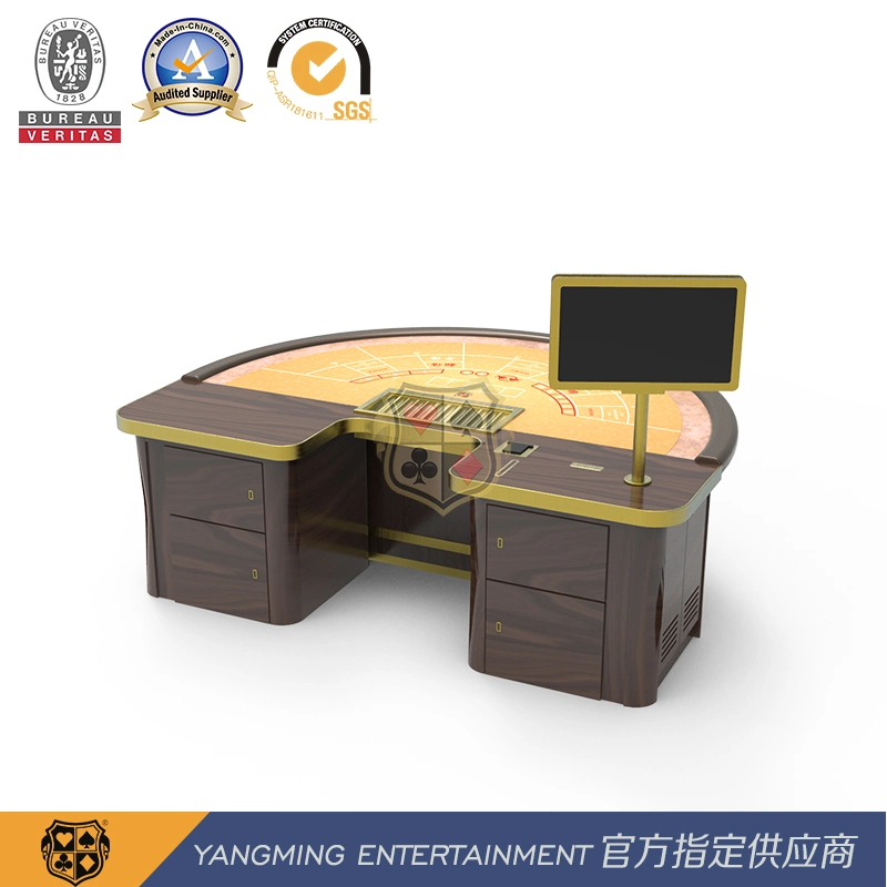 Universal semicircolare Mini 6-Player Baccarat Table Design a Macao Entertainment Sala VIP Ym-BA10