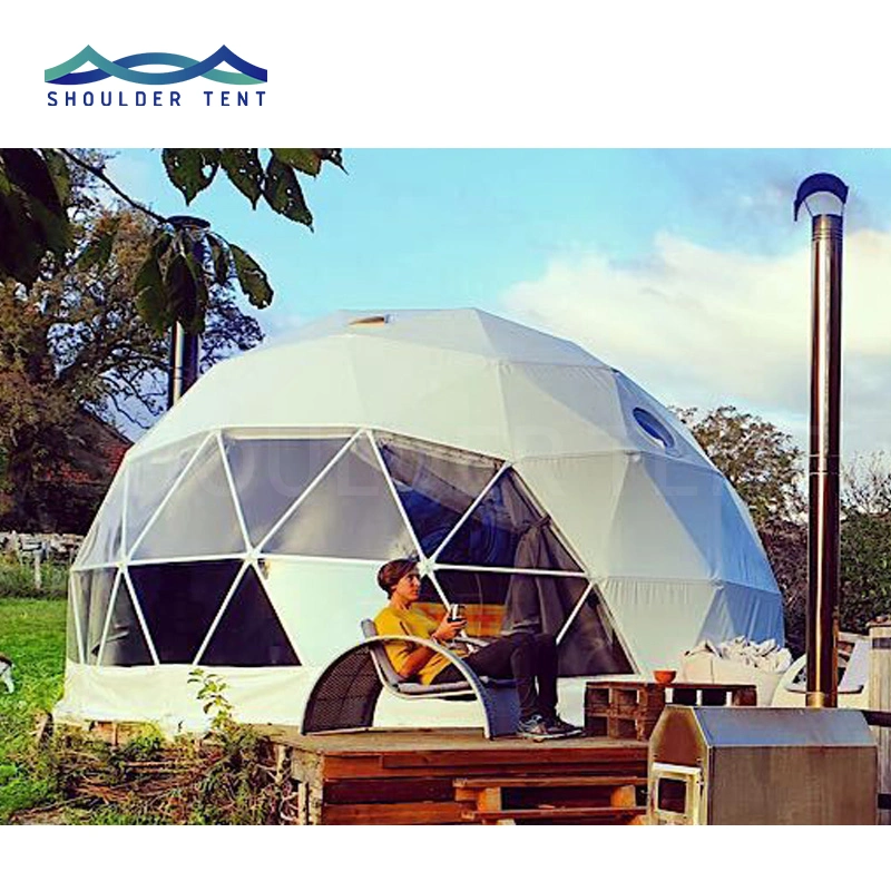 Kit tenda geodetica a cupola in acciaio leggero, a cupola per la copertura Hotel Camping Resort