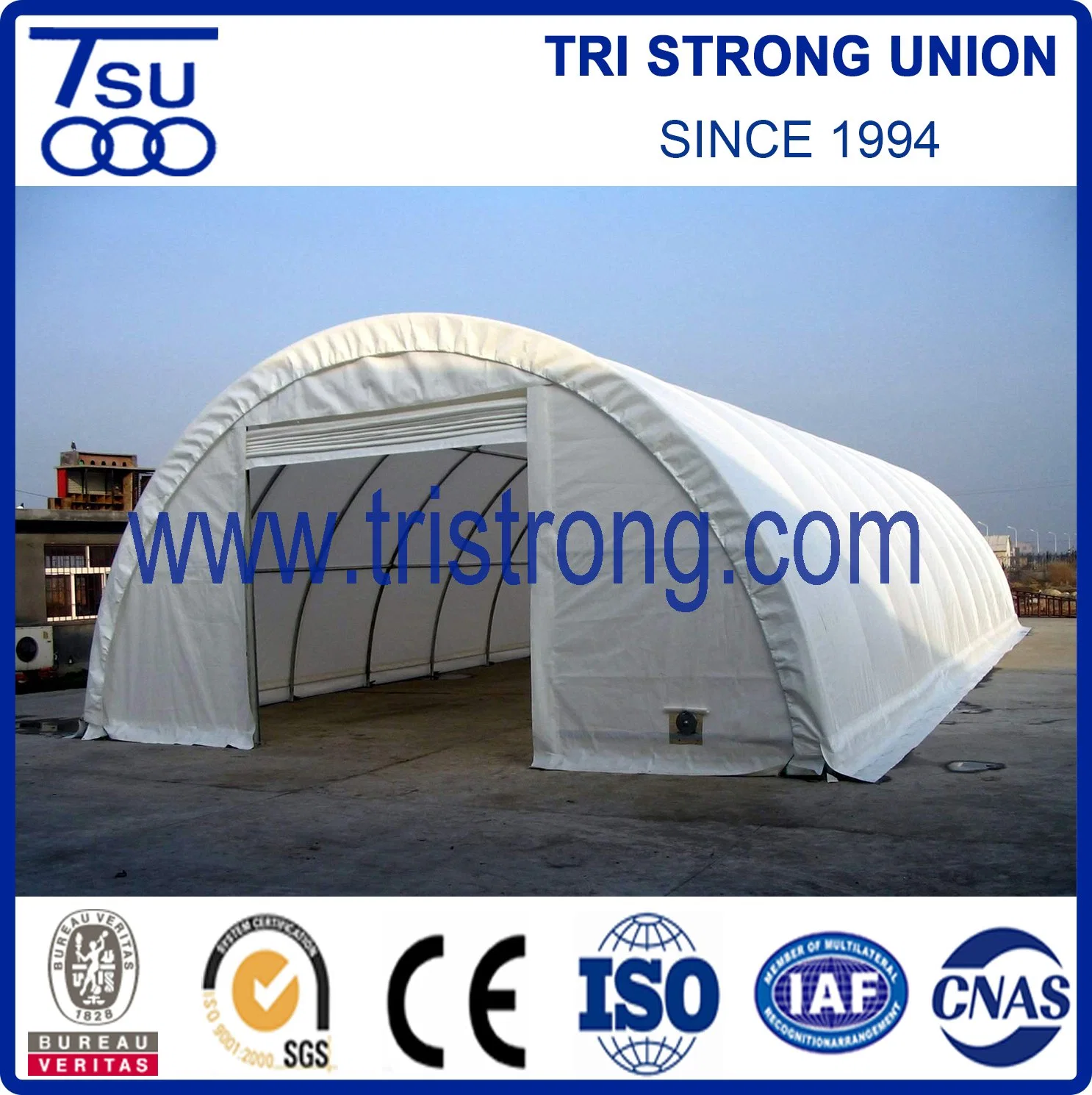 Tenda semicircolare per conservazione con tubo di 9 m con coperchio impermeabile in PVC (TSU-3040/TSU-3065)