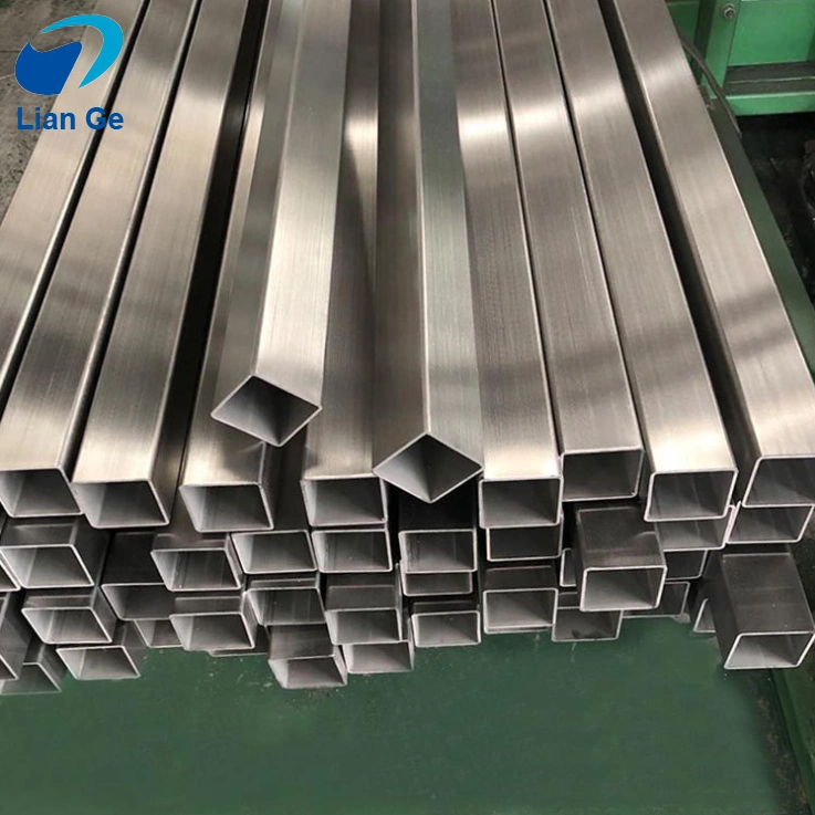 Liange SS 316 316L 304 tubo a scanalatura in acciaio inox quadrato Acciaio cavo rotondo per corrimano da costruzione