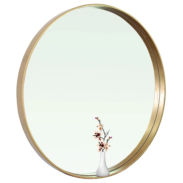 Jinghu tondo forma lega di alluminio metallo incorniciato bagno Specchio Home Specchio per decorazioni