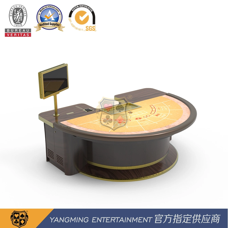 Universal semicircolare Mini 6-Player Baccarat Table Design a Macao Entertainment Sala VIP Ym-BA10