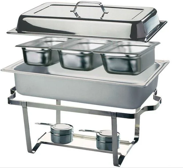Acciaio inossidabile sfregamento piatto alcol riscaldamento elettrico Attrezzature Hotel buffet Piano cottura