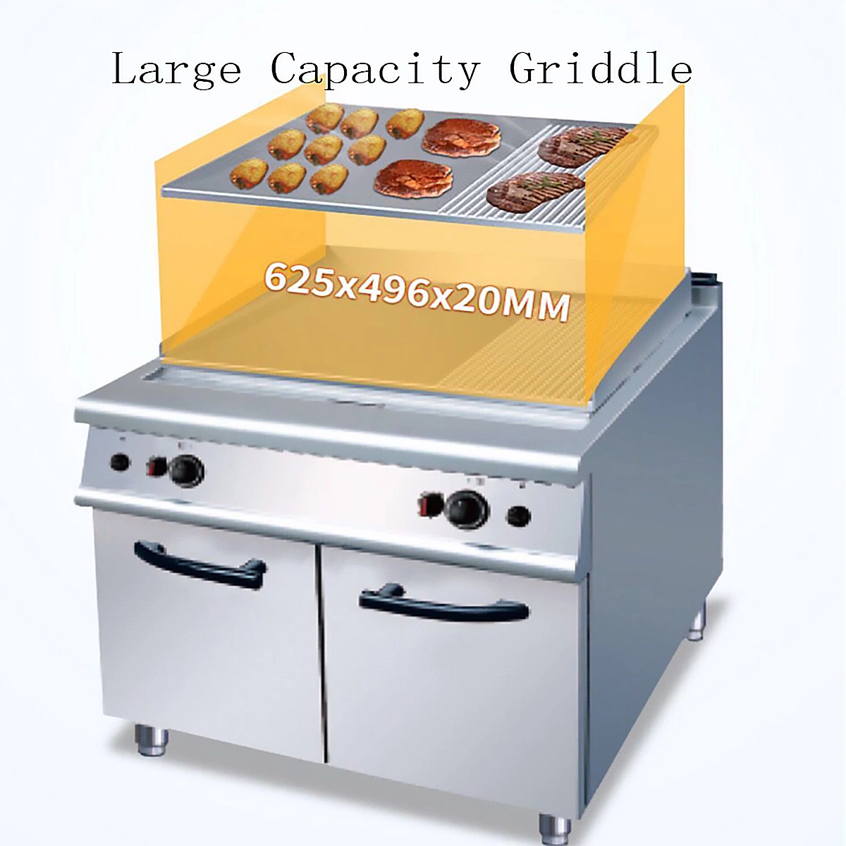 Cucina commerciale di vendita a caldo cucina di ristorante acciaio inossidabile piatto gas Griglia Griddle