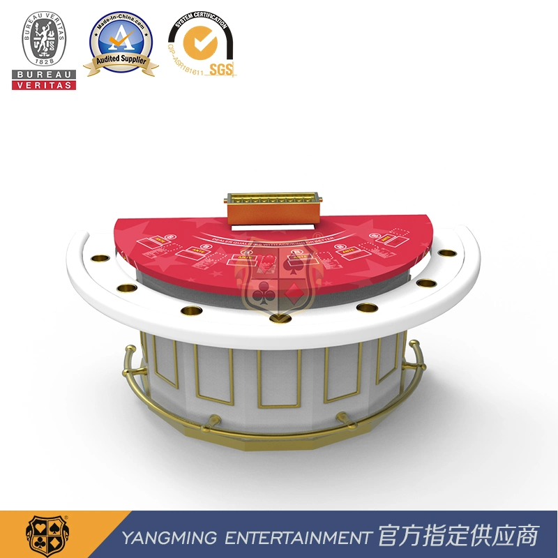 Macau Star VIP Lounge Entertainment Black Jack carta semicircolare per 7 persone Poker tavolo Ym-Bj04