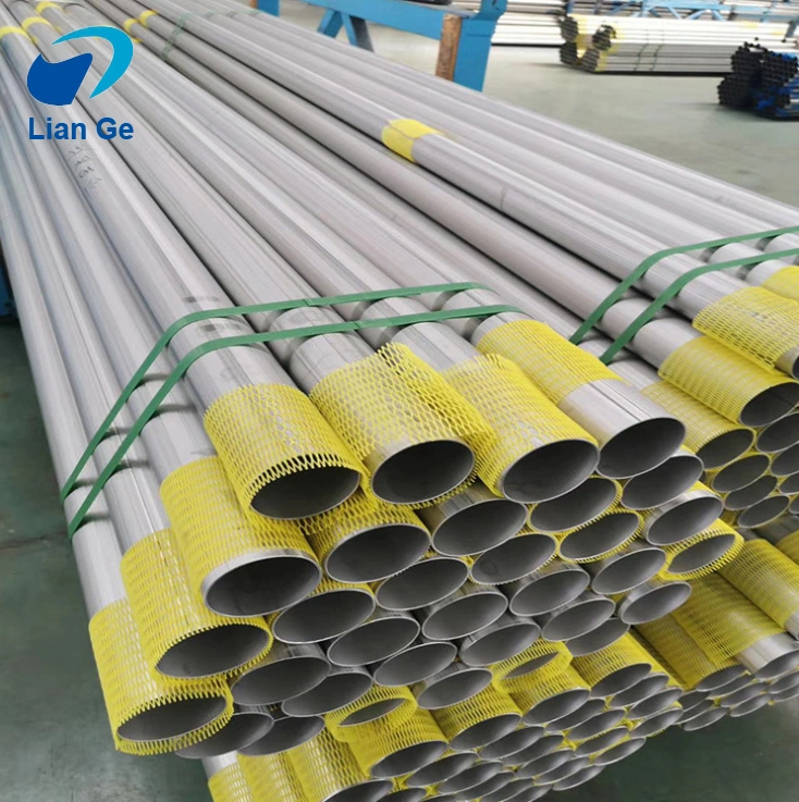 Liange SS 316 316L 304 tubo a scanalatura in acciaio inox quadrato Acciaio cavo rotondo per corrimano da costruzione
