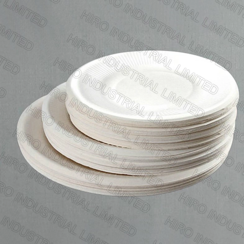 Piastra rotonda in bagasse da 9" con canna da zucchero biodegradabile ecologica