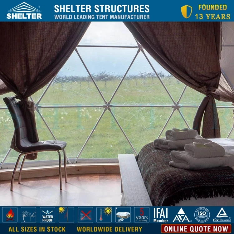 Strutture a cupola prefabbricate sistemi a cupola semidesica per 2-5 persone Glamping