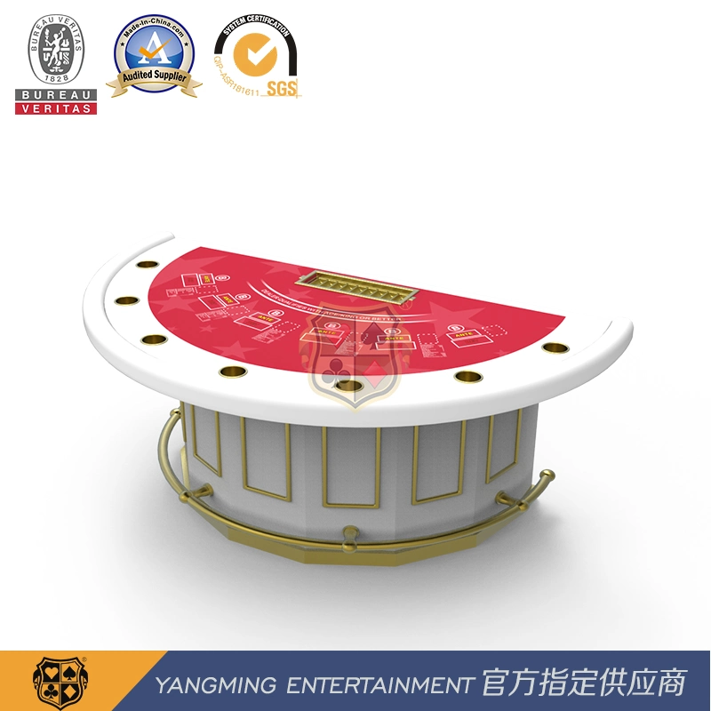 Macau Star VIP Lounge Entertainment Black Jack carta semicircolare per 7 persone Poker tavolo Ym-Bj04