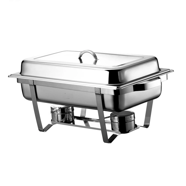Acciaio inossidabile sfregamento piatto alcol riscaldamento elettrico Attrezzature Hotel buffet Piano cottura