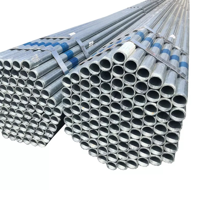 Q235 BS1387 tubo metallico elettrico rotondo in acciaio zincato