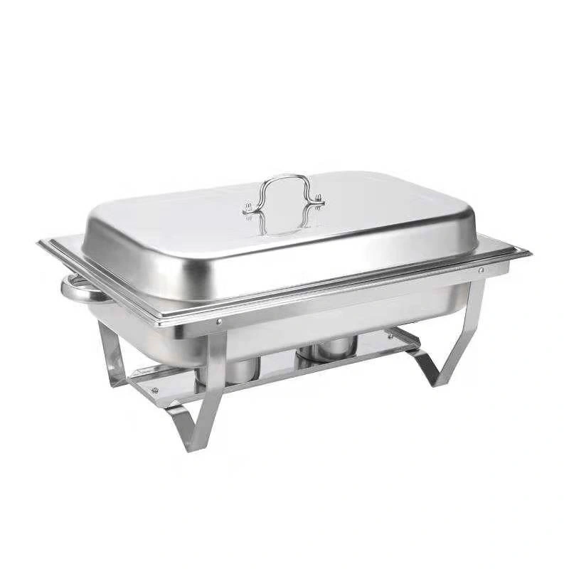 Acciaio inossidabile sfregamento piatto alcol riscaldamento elettrico Attrezzature Hotel buffet Piano cottura