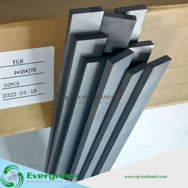 Strisce di carburo di tungsteno solido lama Yg8 K10 Carbide di tungsteno piatto Barra 4X16X270 mm