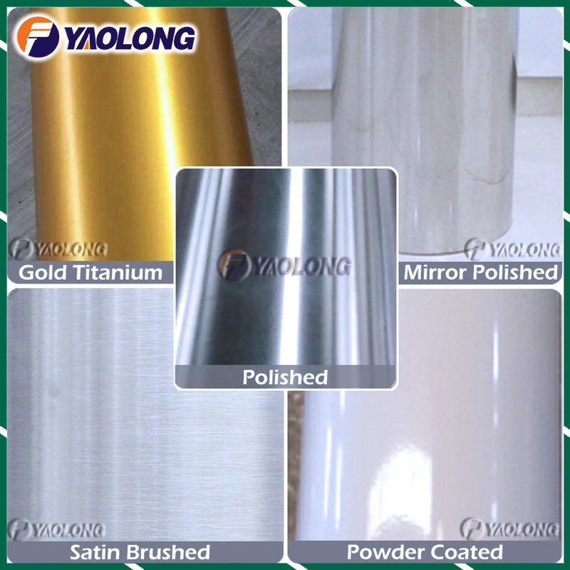 Asta luminosa a forma di arco in acciaio inox 304 da 4 m 5 m 6 m.