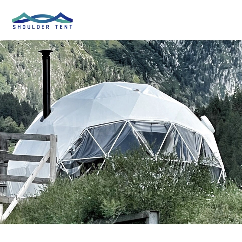 Kit tenda geodetica a cupola in acciaio leggero, a cupola per la copertura Hotel Camping Resort