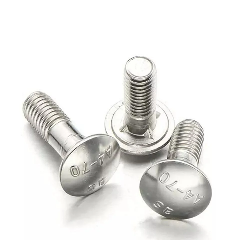 Testa tonda a testa tonda e mezza filettatura A4-70 lucidata in acciaio inox Bullone