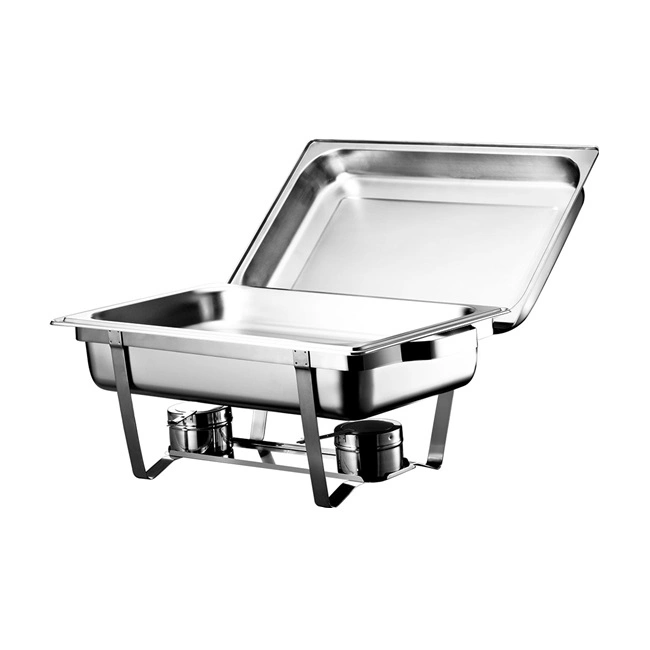 Acciaio inossidabile sfregamento piatto alcol riscaldamento elettrico Attrezzature Hotel buffet Piano cottura