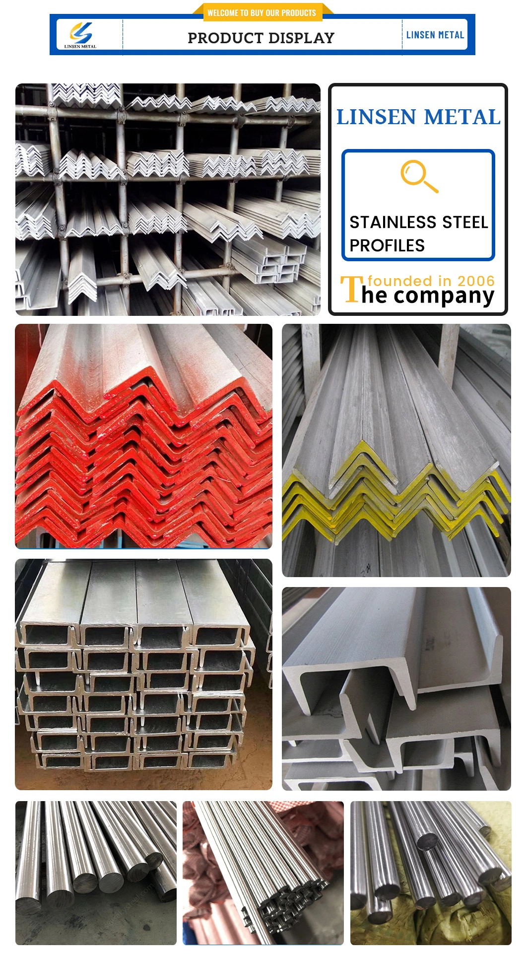 Stainless Steel Bar / Stainless Steel Rod Billets Ss Channel Bar Ss Angle Bar Od60 mm High Quality Customization Available