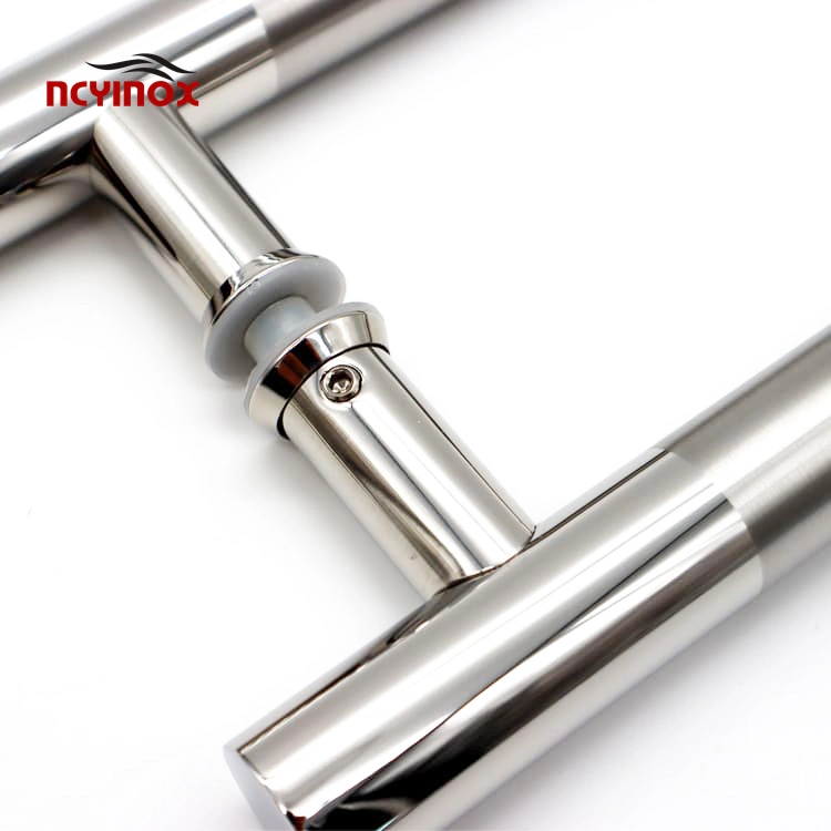 Factory Direct Sales Round Tube H-Type Stainless Steel Pull Handle for Glass Door