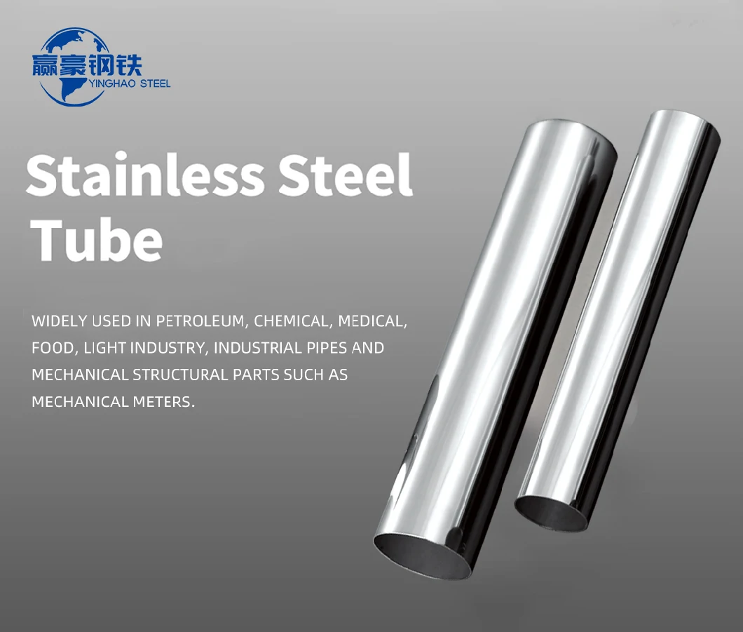 1 Inch 2 Inch Stainless Steel Tube 304 316L Round Welded Stainless Steel Pipe Price in China.