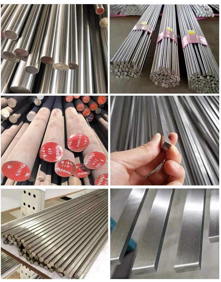 Stainless Steel Bar 303 201 304 310 316 321 904L A276 2205 2507 4140 310S 2b 8K Hairline Mirror Polished Round Ss Steel Bar Bidirectional Stainless Steel Rod