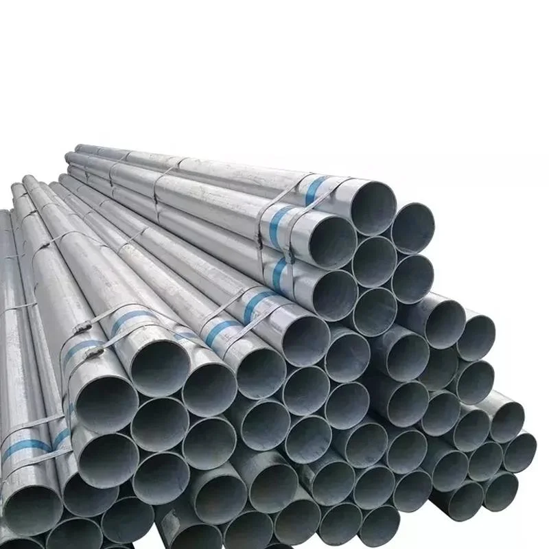 4.3 Inch Od 6m Length Round Galvanized Carbon Iron Tubes