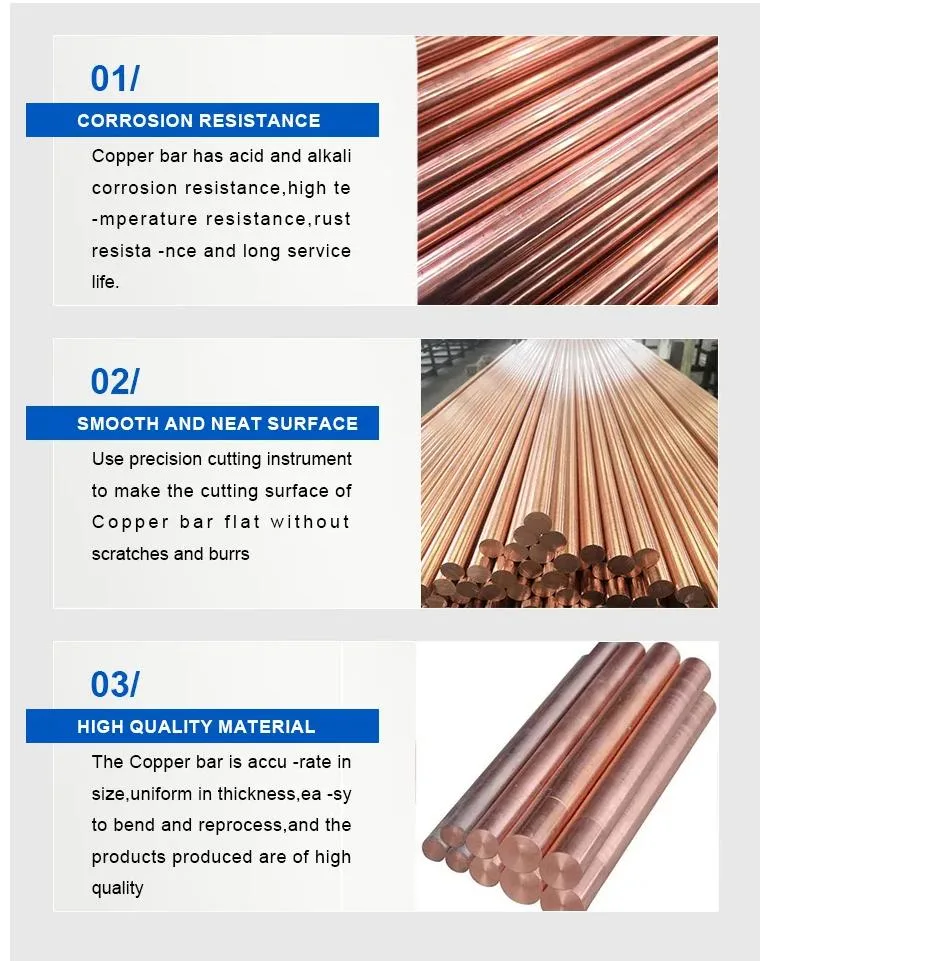 Wholesale High Purity H68/H65 Pure Copper Round/Square/Rectangular Brass Bar Rod