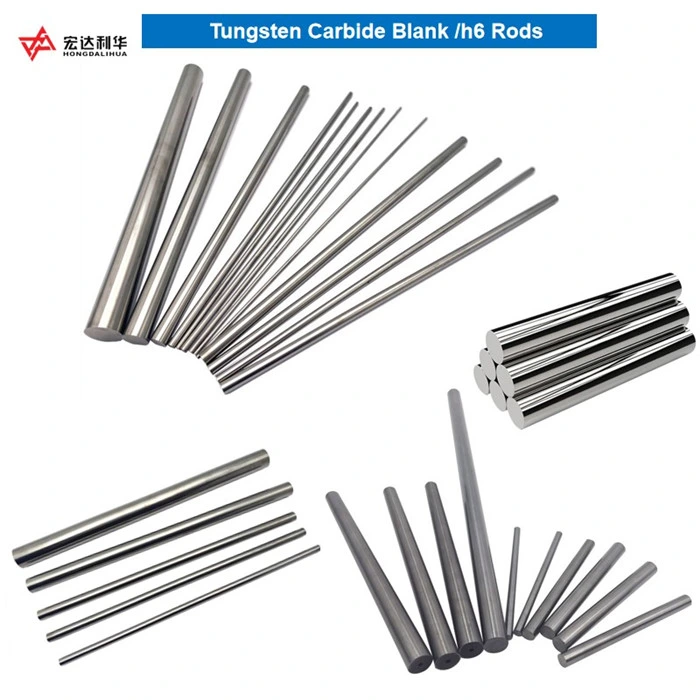 Metal Tool Parts Tungsten Carbide Blank Round Bars Solid Carbide Rods Tungsten Carbide Rods with Coolant Holes