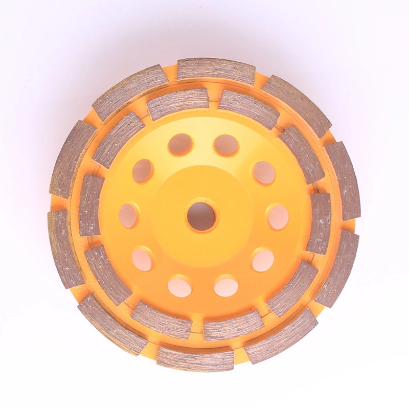 Double Row Diamond Grinding Disc Cup Wheel for Marble Concrete Double Row Diamond Cup Wheel