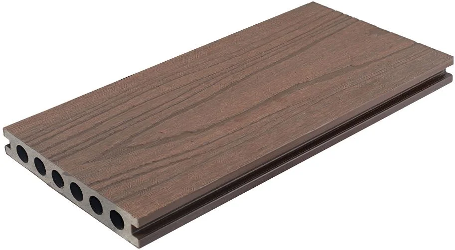 Commercial Wood Plastic Composite WPC Board Flooring Decking Round Hole