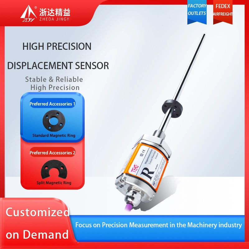 Tec Magnetostrictive Linear Position Sensor Magnetic Cylinder Displacement Sensor with CE Certification