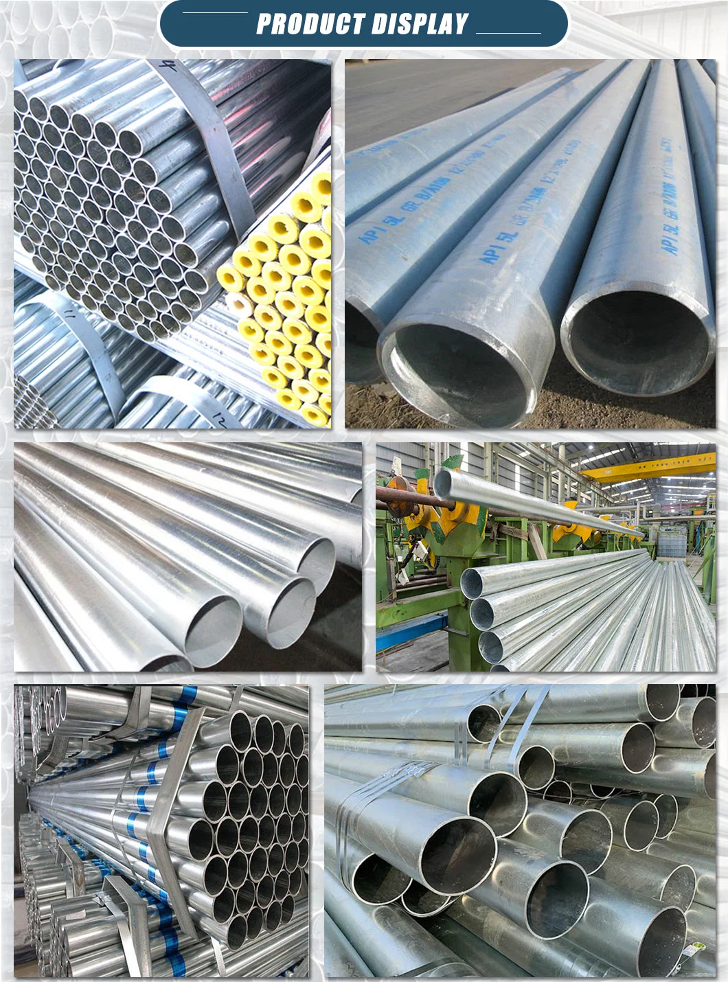 ASTM A53 Gr. B DN350 Hot Dipped 1/2 3/4 1 2 1.5 6 Inch Gi Zinc Round Tube Pre Galvanized Steel Pipe