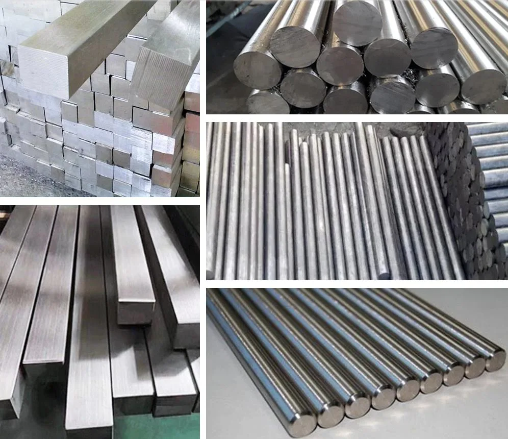 China Gold Supplier for Forged Stainless Steel Billet Bar JIS 201 430 420 304 2205 2507 904L 316L Duplex Stainless Steel Round/Flat/Square/Hexagon Solid Rod