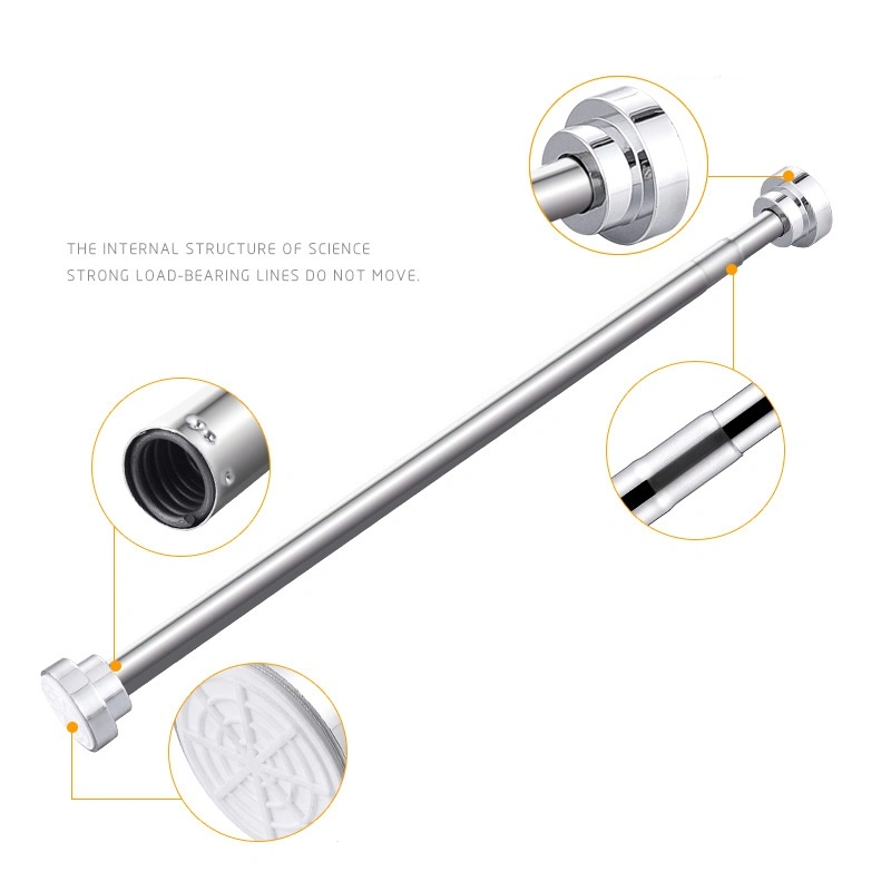 Stainless Steel Aluminum Sliding Telescopic Shower Curtain Rod (CR001)