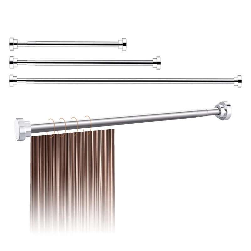 Stainless Steel Aluminum Sliding Telescopic Shower Curtain Rod (CR001)