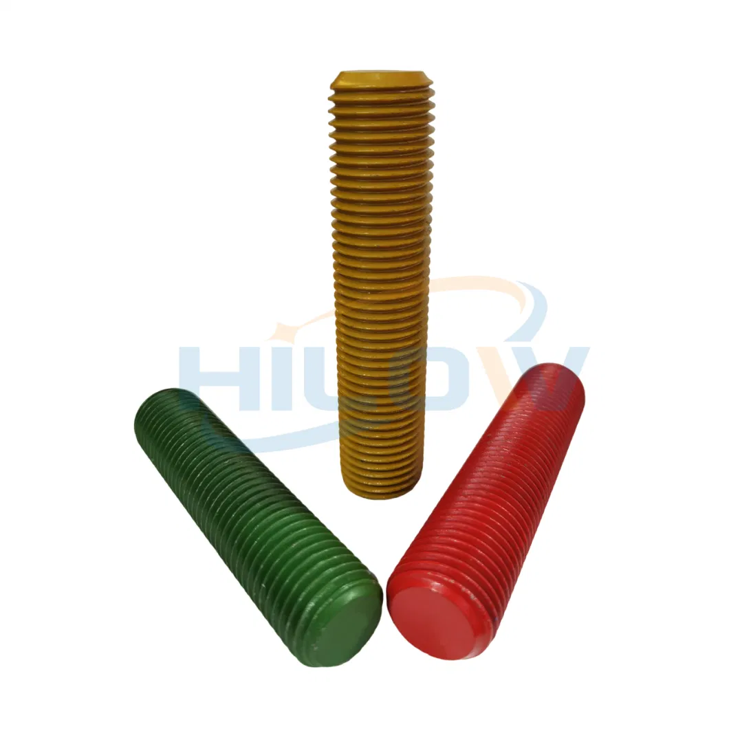 Colored PTFE/Tef Coating/Plated A193/DIN975 Oil Field Heavy-Duty Threaded Rod with Hex-Nut