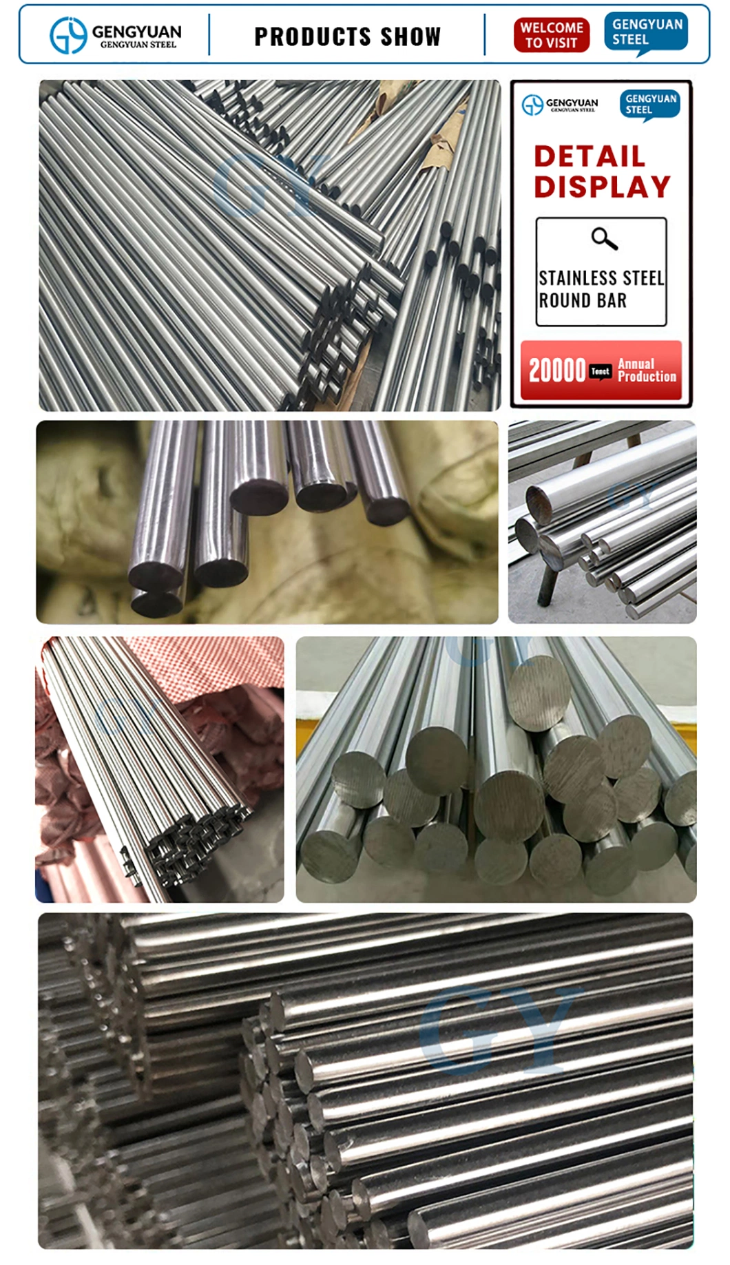 201 202 304 310 316L Stainless Steel Round Bar Price Good Quality Round Stainless Steel Bar Billet