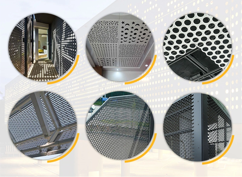 Round Square Hole Mild Steel Metal Laser Cut Galvanized Perforated Stamping Plates