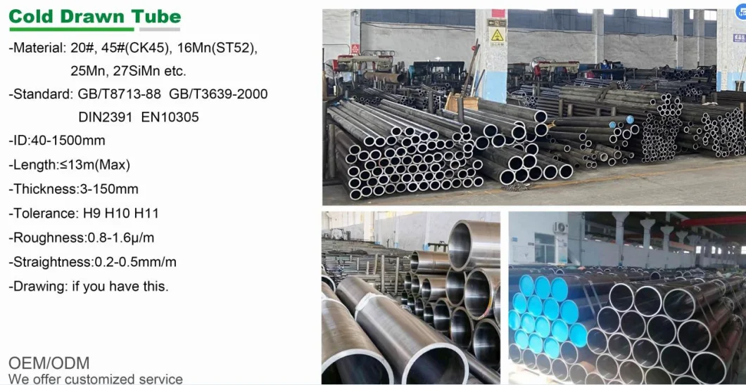 Hydraulic St52 C20 Srb Tube Honed Pipe St52 Steel Pipe for Crane Equipment Telescopic Cylinders