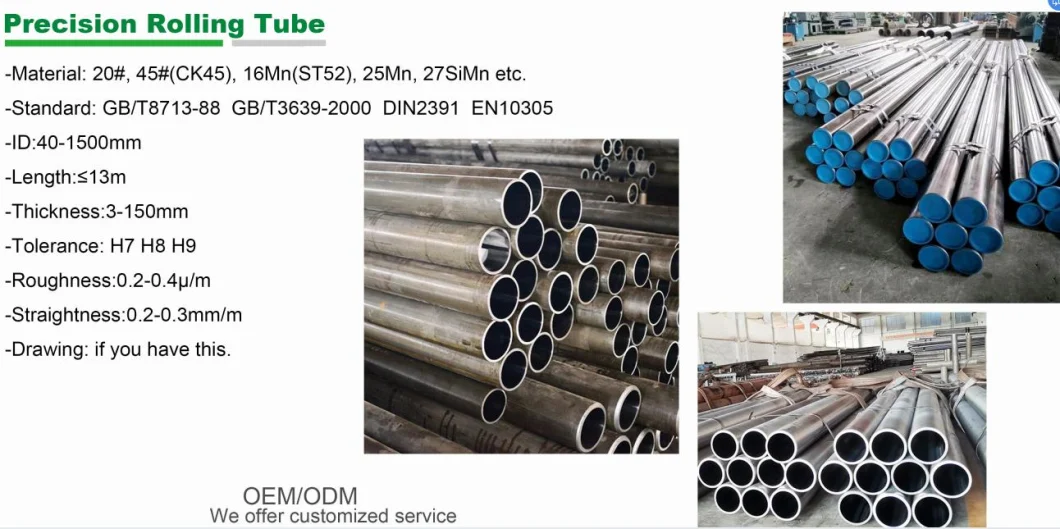 Hydraulic St52 C20 Srb Tube Honed Pipe St52 Steel Pipe for Crane Equipment Telescopic Cylinders