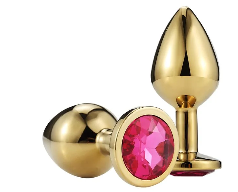 Anal Sex Toys Metal Butt Plug with Round Base