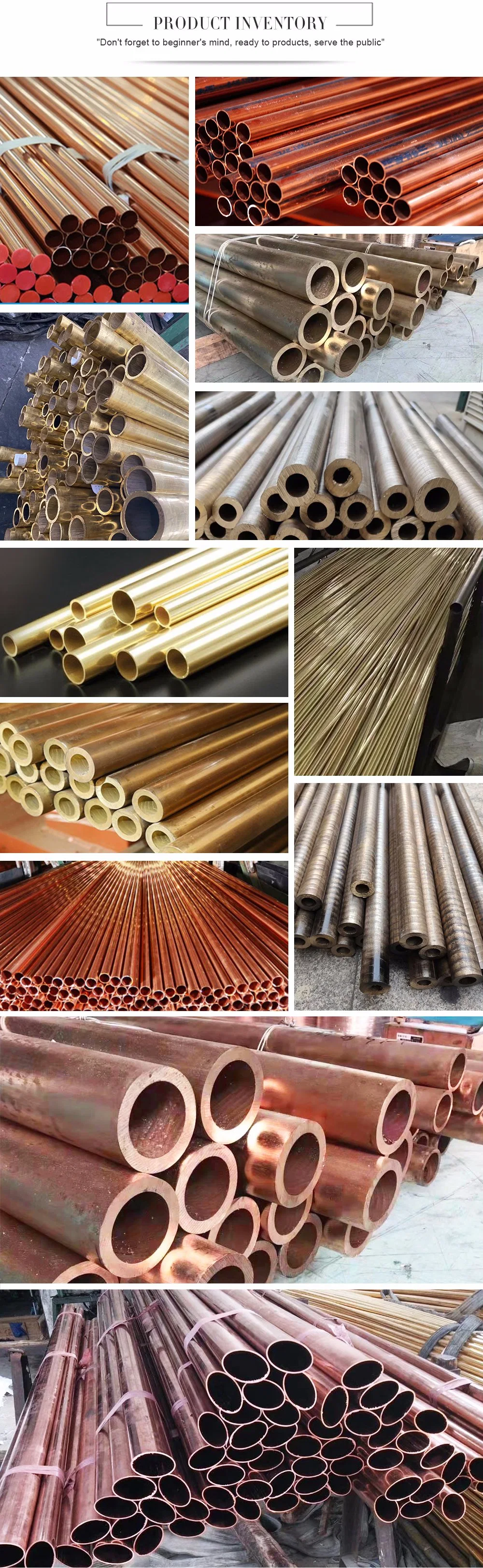 Copper Round Pipes in Coils T2 C1100 C1020 C1200 C5191 C105 C10100 Cu ETP H Brass Tube ASTM B111 C68700 Copper Tubes