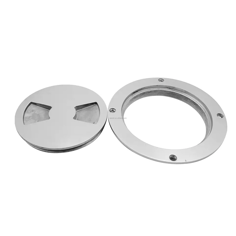 Hatch 316 Stainless Steel Round Deck Plate with Detachable Cover for Boat