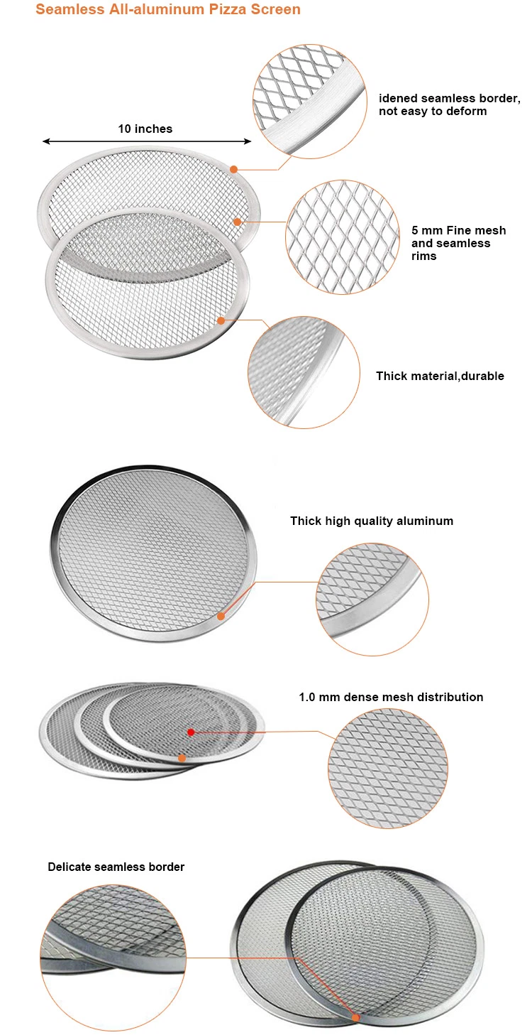12 Inch Aluminum Round Pizza Screen Wire Mesh Pizza Baking Tray Net Plate